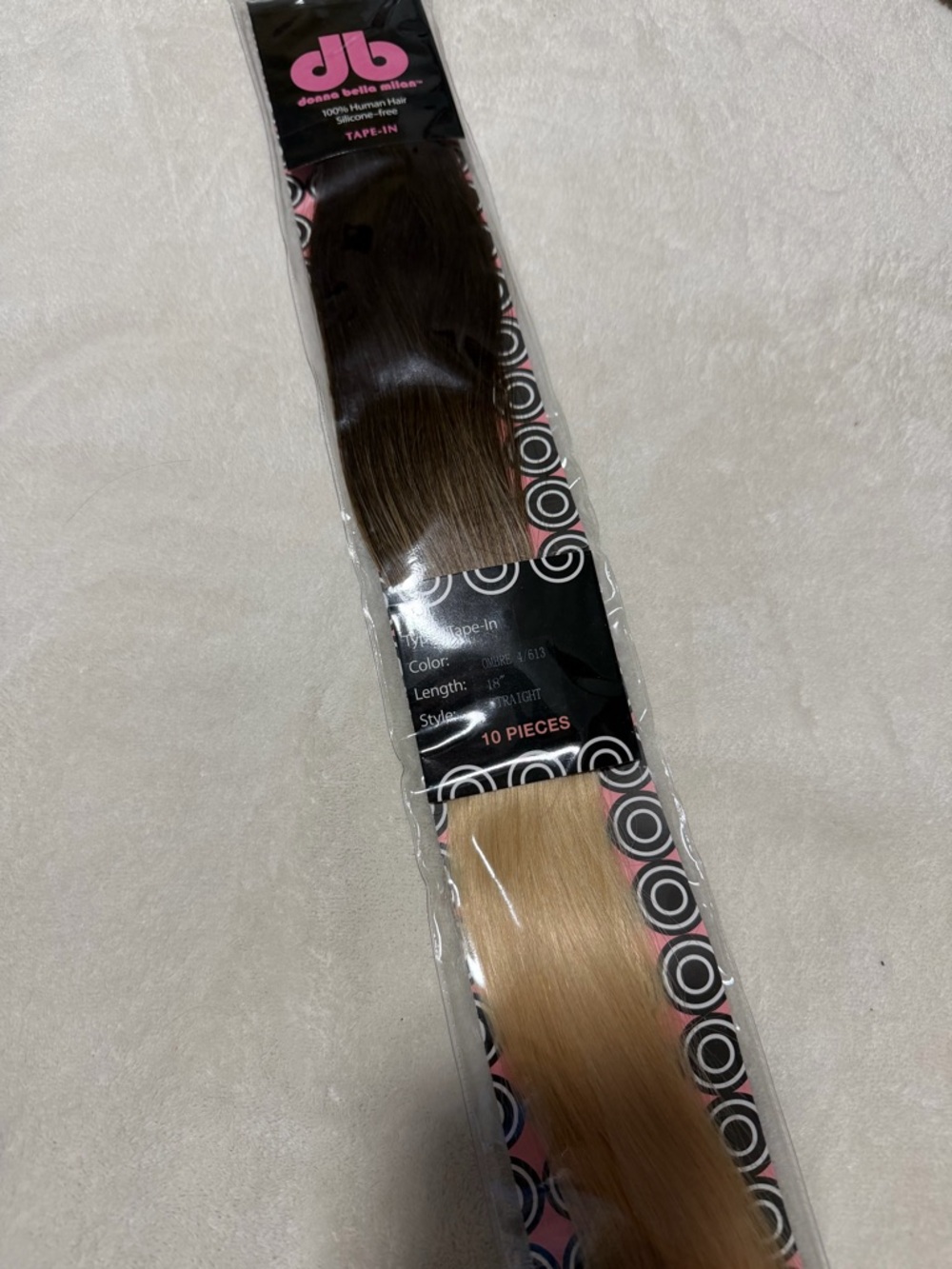 Donna Bella Tape-In Hair Extensions Ombre 4/613 18” straight